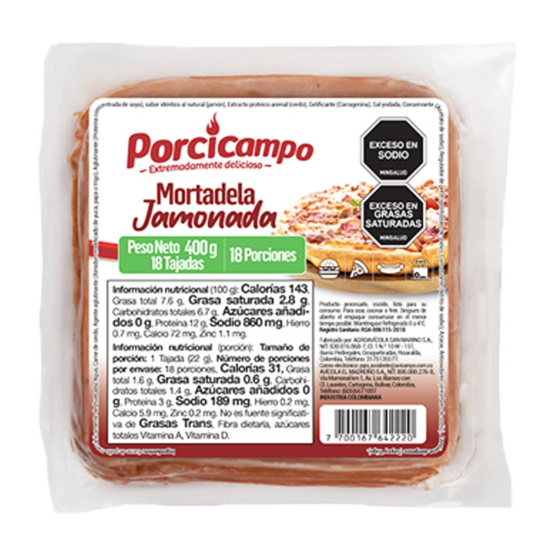 MORTADELA JAMONADA TOTO X 400 GR